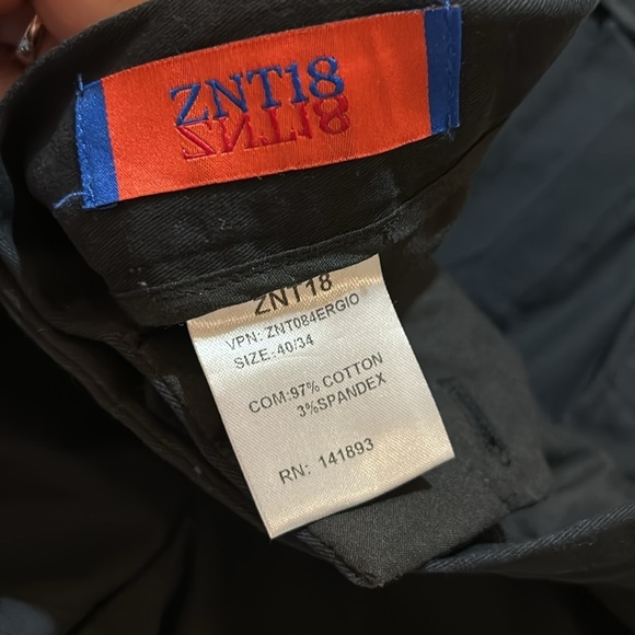 ZNT 18 Black Modern Cropped Hemmed. 40x34. NWT - Picture 4 of 7